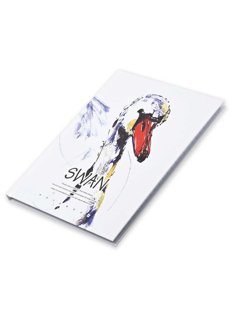 FIS Pack Of 5 Hard Cover Notebook, 96 Sheets A4 Swan Design 2 -FSNBHCA496-SWA2 - Image 1