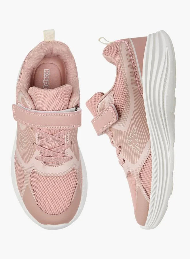 Kappa Girls' Printed Sports Shoes with Hook and Loop Closure