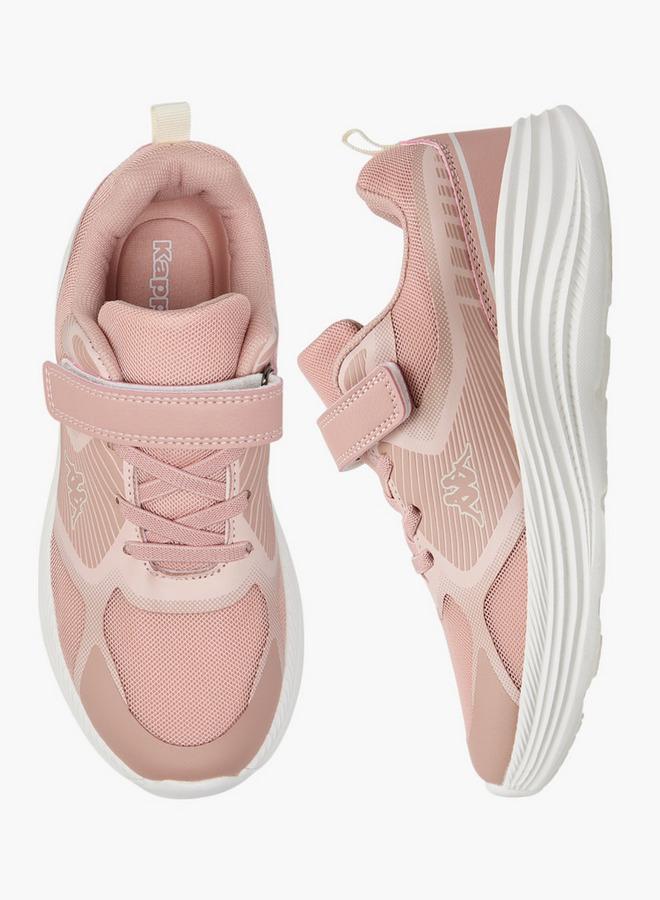 Kappa Girls' Printed Sports Shoes with Hook and Loop Closure - Image 2