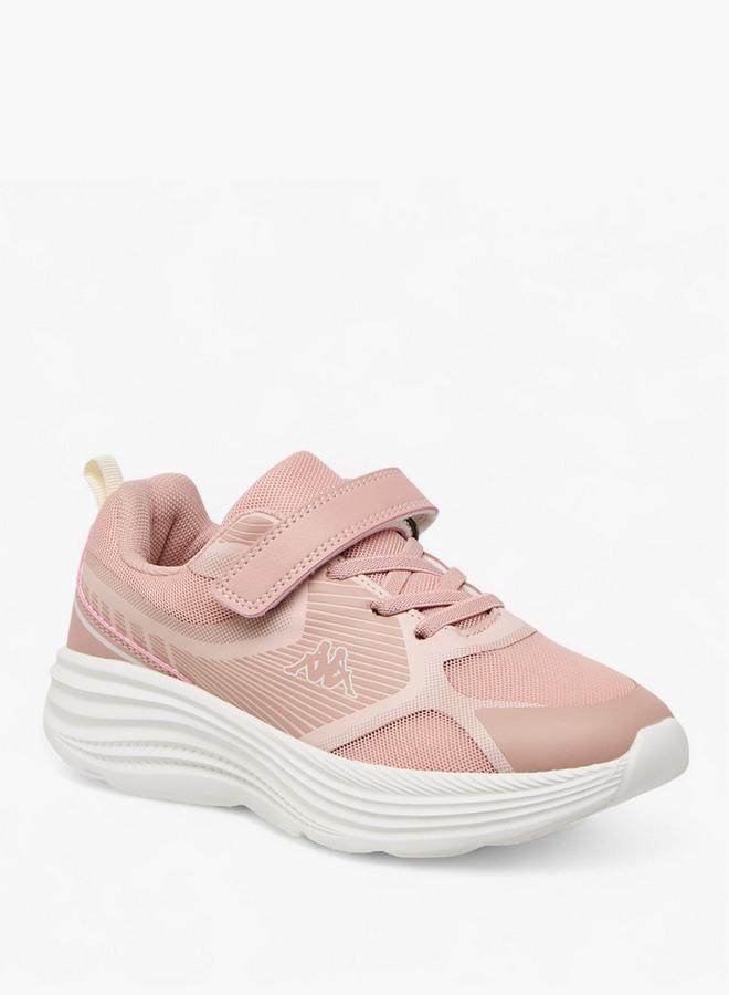 Kappa Girls' Printed Sports Shoes with Hook and Loop Closure - Image 1
