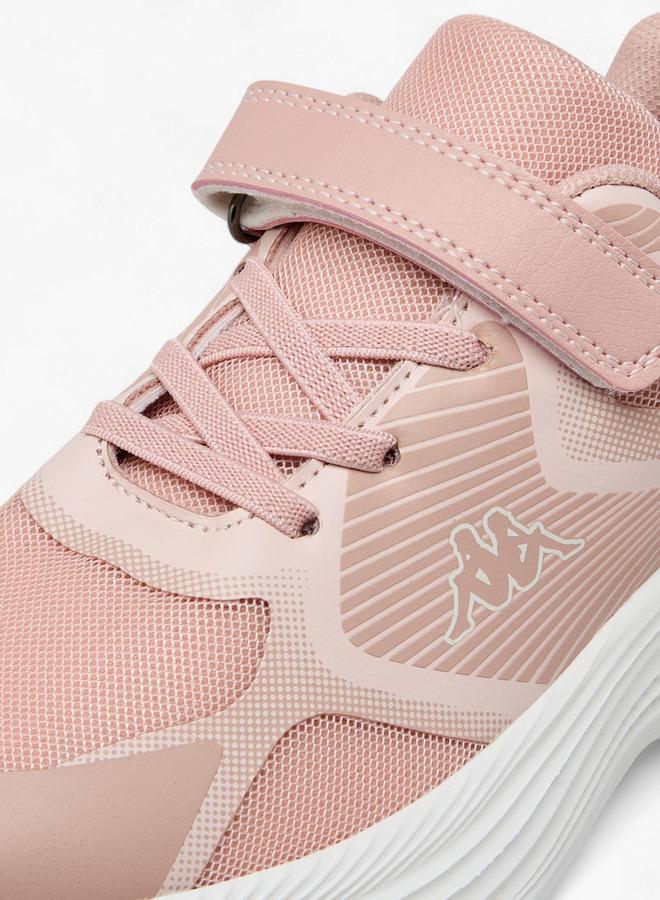 Kappa Girls' Printed Sports Shoes with Hook and Loop Closure - Image 4