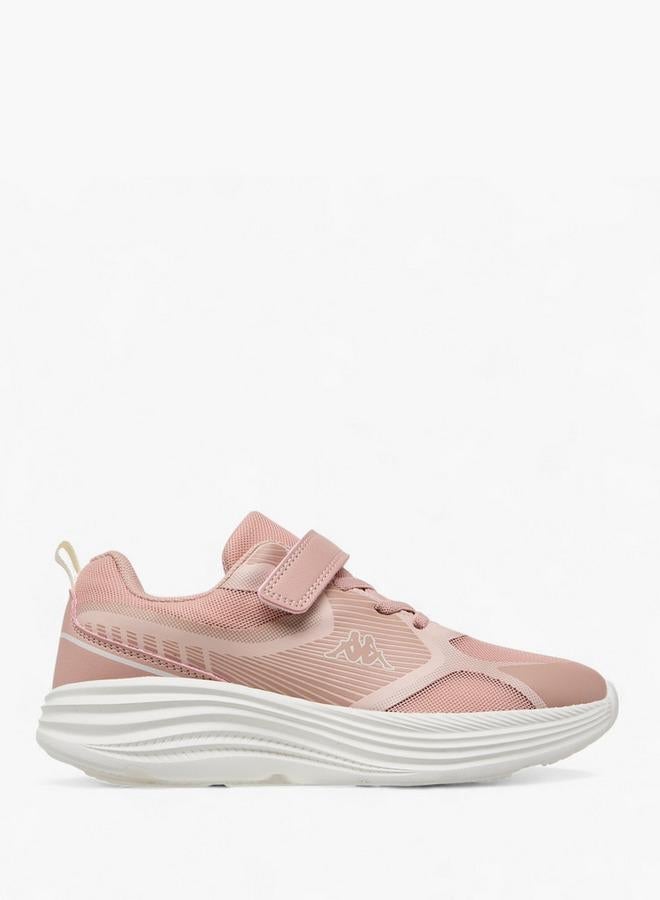 Kappa Girls' Printed Sports Shoes with Hook and Loop Closure - Image 1