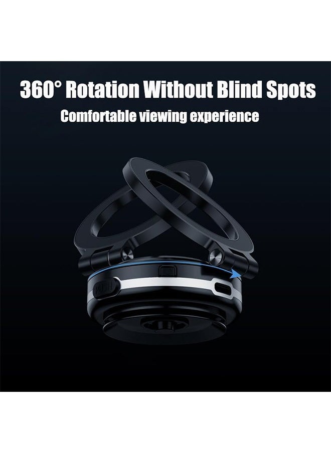 Rotatable Car Suction Phone Mount, 360° Rotating 270° Folding Electric Vacuum Magnetic Suction Car Phone Mount, Double Sided Universal Smart Holder for Car/Gym/Mirror/Smooth Surface