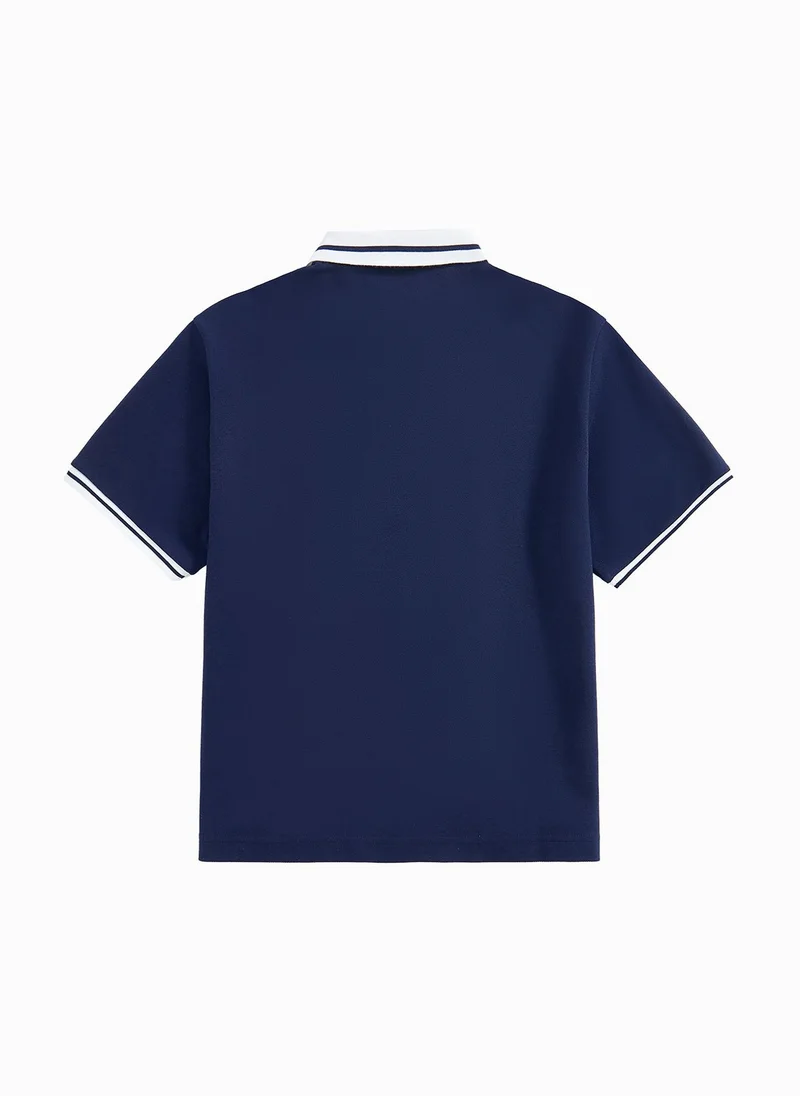Balabala Kids Boy Lapel Short-Sleeved T-Shirt