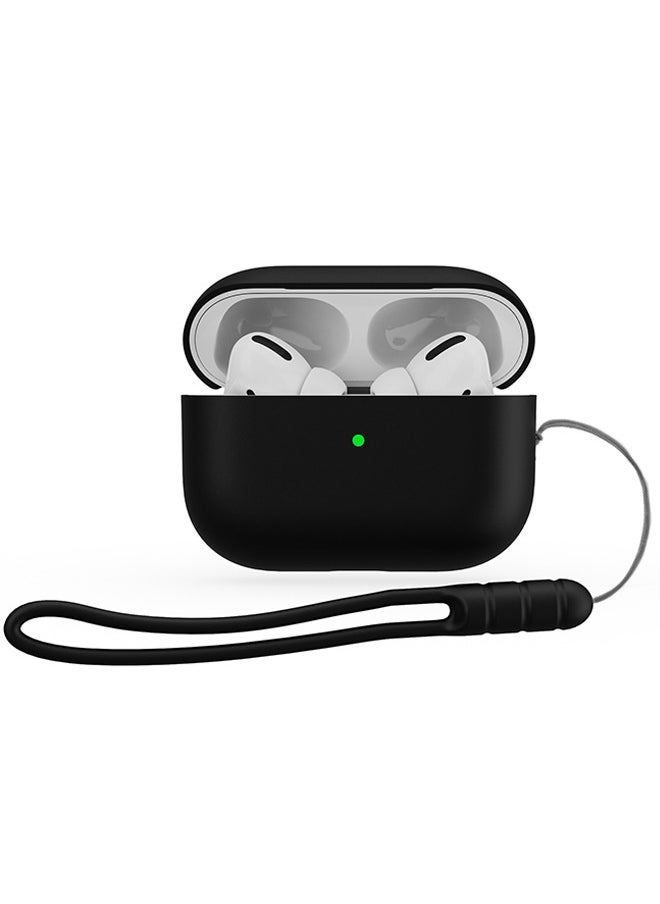 HY Compatible with AirPods Pro 2 Case 2022, Full Protective Soft Silicone for AirPods Pro 2nd Generation Case, Front LED Visible Skin Cover-Black  - Image 1