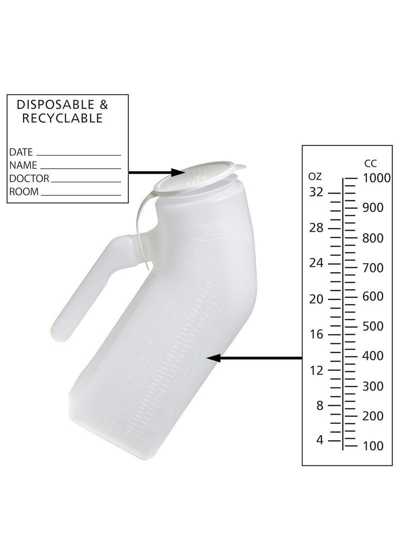 HarabiMed Male Urinal Bottle 1000ML with Secure Lid – Leak Proof Portable Urine Container for Elderly & Medical Use - Image 5