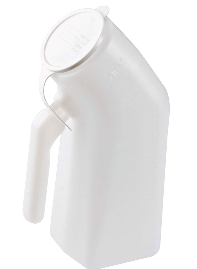 HarabiMed Male Urinal Bottle 1000ML with Secure Lid – Leak Proof Portable Urine Container for Elderly & Medical Use - Image 1