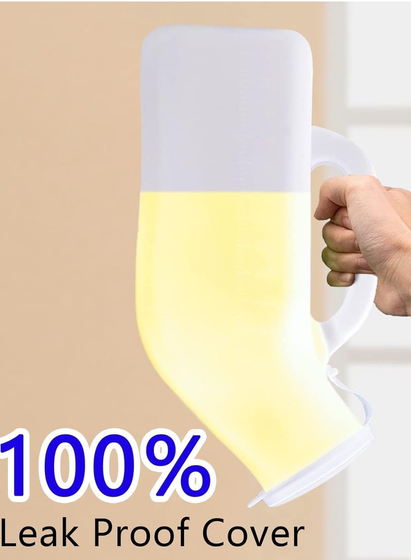 HarabiMed Male Urinal Bottle 1000ML with Secure Lid – Leak Proof Portable Urine Container for Elderly & Medical Use - Image 3