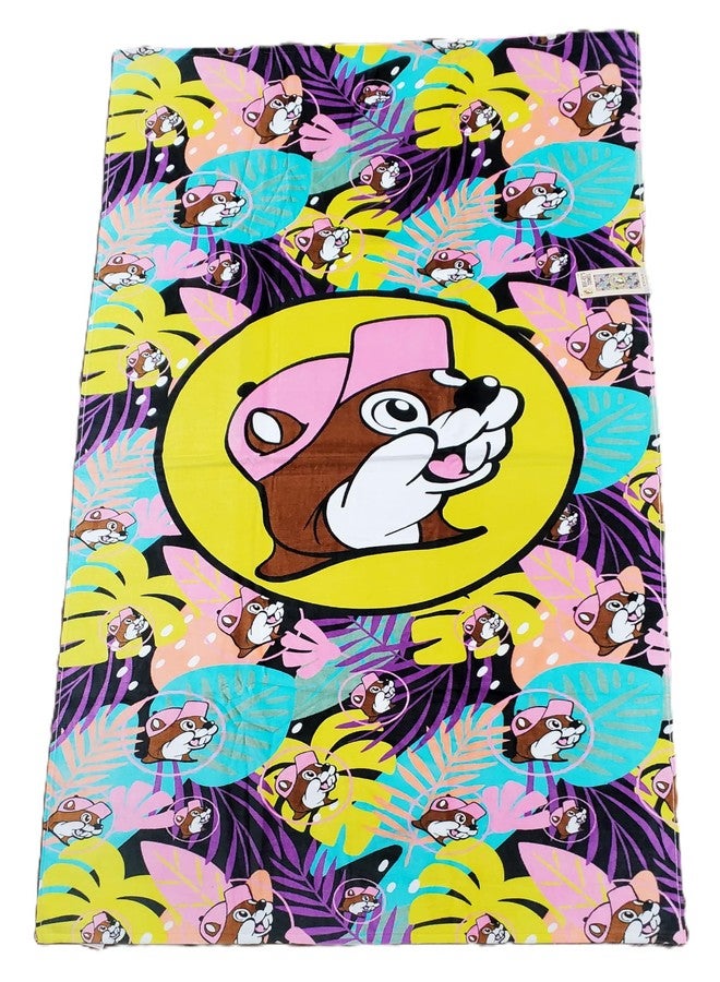 Buc-ee's Beaver 2025 Beach Towel Towels Collection 32" x 64" or 35" x 70" Vacation Travel Pool Super Large Chair Cover (Palm, 32" x 64") - Image 1