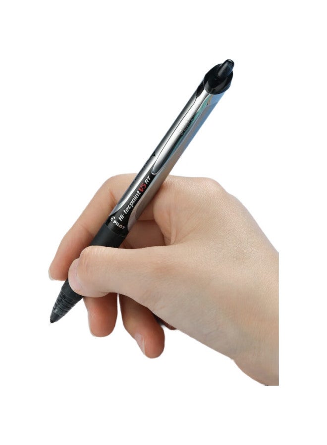 Pilot P500 Black Gel Ink Pen 0.5Mm Fine Point Liquid Ink Rollerball Pen Signature Pen Student Stationery Set Brush Pen High Appearance Value Exam Pen 2-Pack (1 Black + 1 White) - Image 3