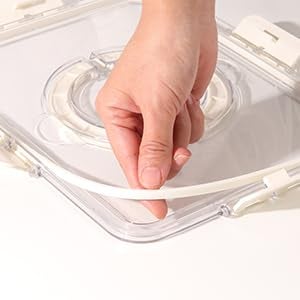 Hexwell 4 Compartment Fridge Organizer Box with Lid & Handle – Airtight 4 Section Food Storage Container for Refrigerator | BPA-Free Plastic Fridge Box for Fruits, Vegetables, & Meal Prep (4 Box) - Image 5