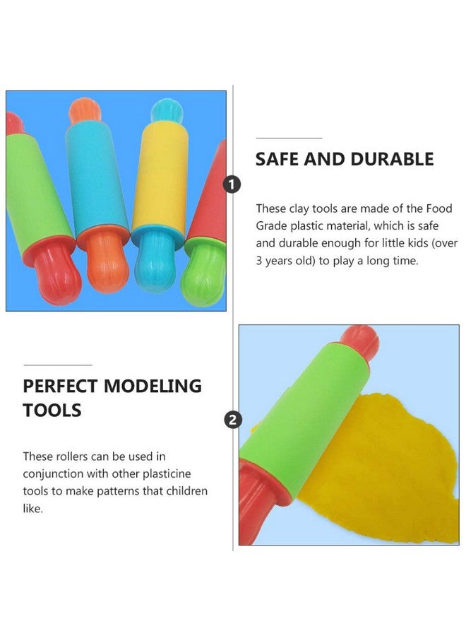NUOBESTY 4pcs Clay Rolling Pin Soft Clay Plasticine Dough Modelling Roller Sticks Children Clay and Dough Playing Tools Kids Playdough Kit - Image 4