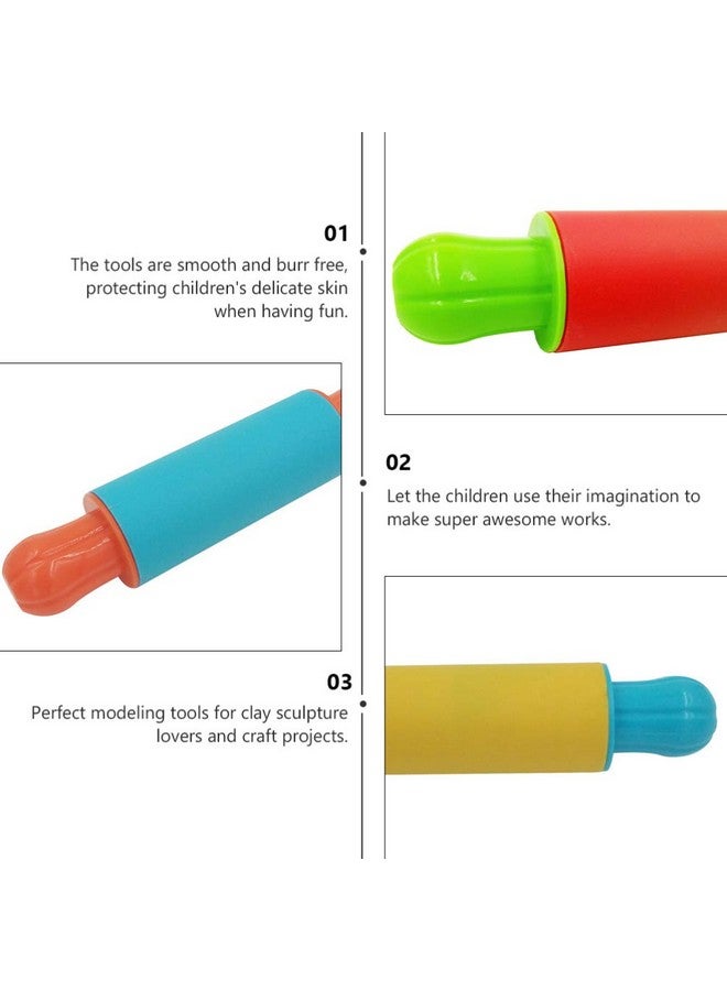 NUOBESTY 4pcs Clay Rolling Pin Soft Clay Plasticine Dough Modelling Roller Sticks Children Clay and Dough Playing Tools Kids Playdough Kit - Image 5