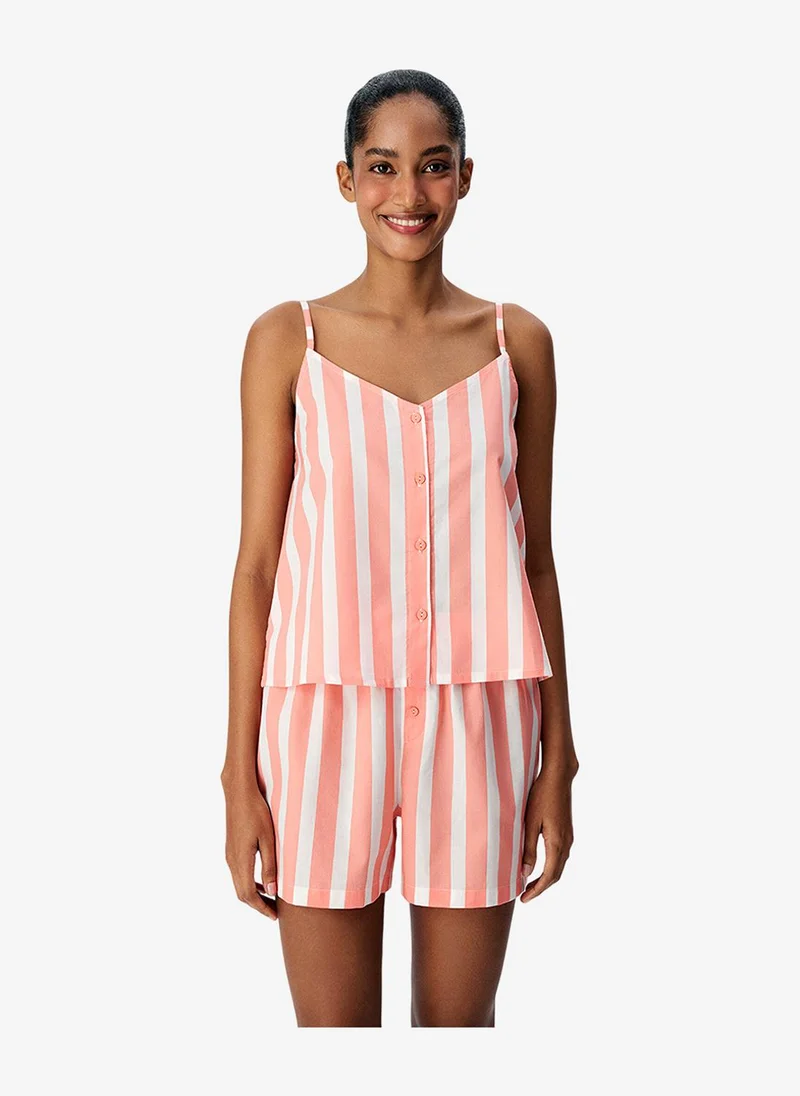 بنتي Women's Pink Soft Cotton Everyday Camisole