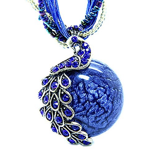 ZONMAN® Pretty Jewelry Retro Bohemia Style Pendant Opal Phoenix Peacock Necklace Best Gifts for Women (P2) - Image 1