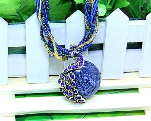 ZONMAN® Pretty Jewelry Retro Bohemia Style Pendant Opal Phoenix Peacock Necklace Best Gifts for Women (P2) - Image 3