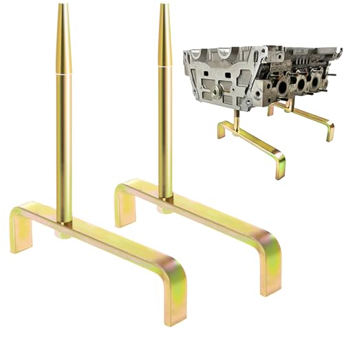 Punmew 2pcs Cylinder Head Stand Holder Tool Automobile Engine Cylinder Head Bracket with Tapered Mandrels Easy Disassembly for Car Engine Maintenance - Image 1
