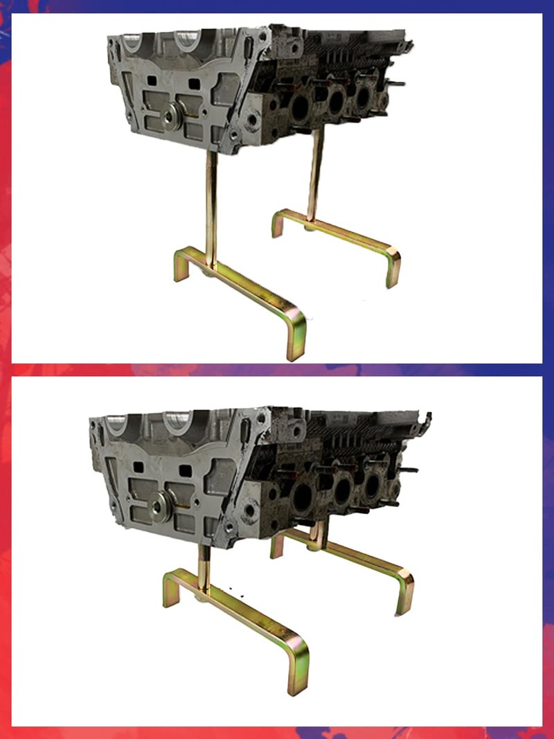 Punmew 2pcs Cylinder Head Stand Holder Tool Automobile Engine Cylinder Head Bracket with Tapered Mandrels Easy Disassembly for Car Engine Maintenance - Image 2