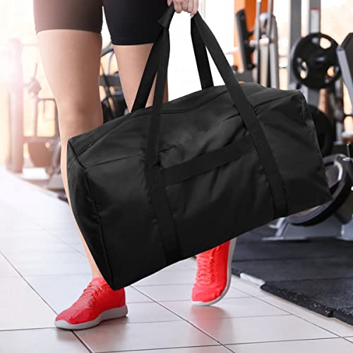 COOLBEBE 24x12x12 Inch Travel Duffle Bag (53L), Mid-Size Weekender for Overnight Trips, Camping, and Sports Gear Hauling, Water Resistant, Black - Image 2
