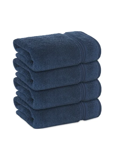 Bliss Casa 4-Piece 100% Combed Cotton Hand Towels - 550 GSM Quick Dry Highly Absorbent Hand Towel Set 16x28 Inch