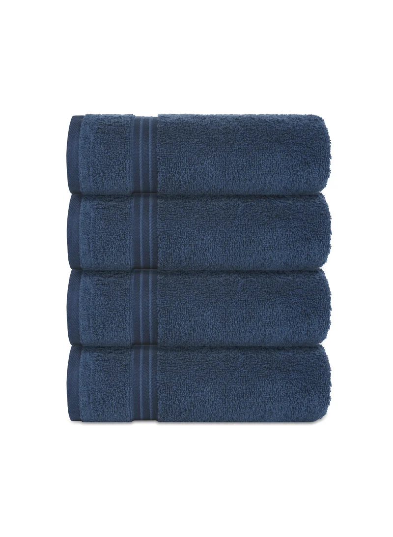 Bliss Casa 4-Piece 100% Combed Cotton Hand Towels - 550 GSM Quick Dry Highly Absorbent Hand Towel Set 16x28 Inch