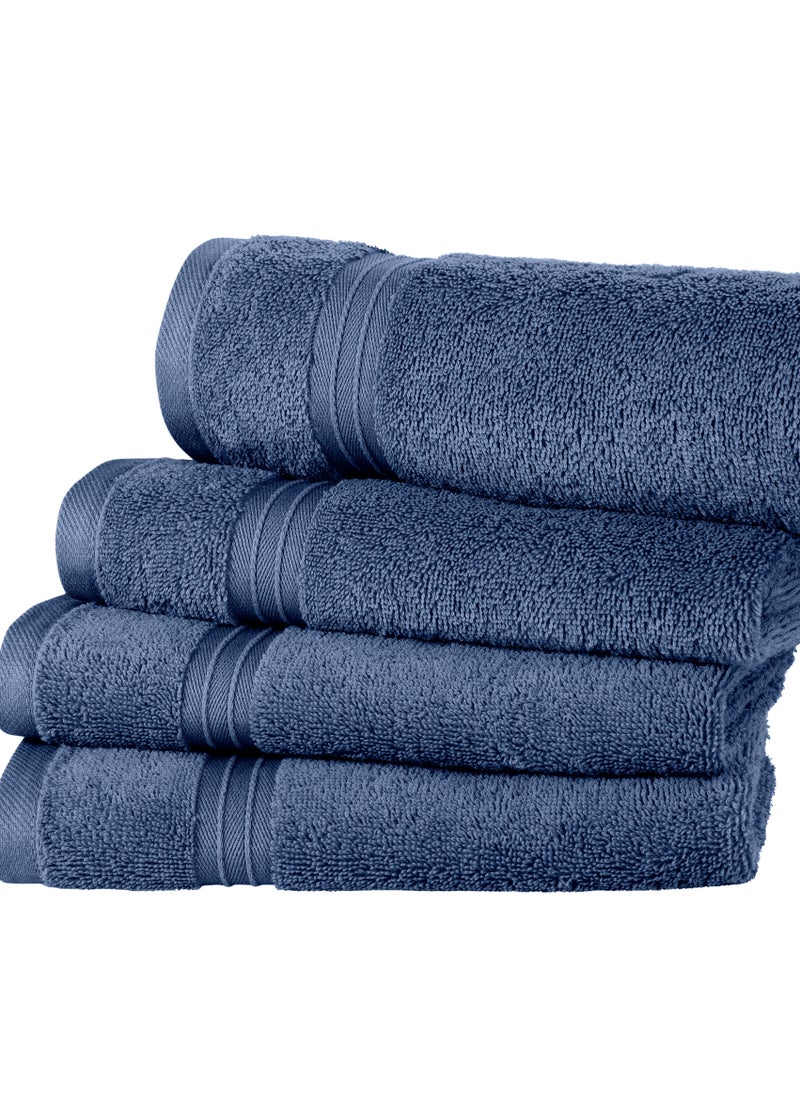 Bliss Casa 4-Piece 100% Combed Cotton Hand Towels - 550 GSM Quick Dry Highly Absorbent Hand Towel Set 16x28 Inch  - Image 3