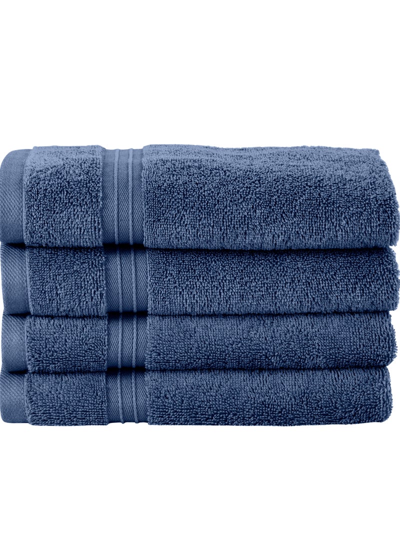 Bliss Casa 4-Piece 100% Combed Cotton Hand Towels - 550 GSM Quick Dry Highly Absorbent Hand Towel Set 16x28 Inch  - Image 4