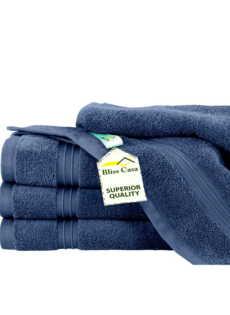 Bliss Casa 4-Piece 100% Combed Cotton Hand Towels - 550 GSM Quick Dry Highly Absorbent Hand Towel Set 16x28 Inch  - Image 2