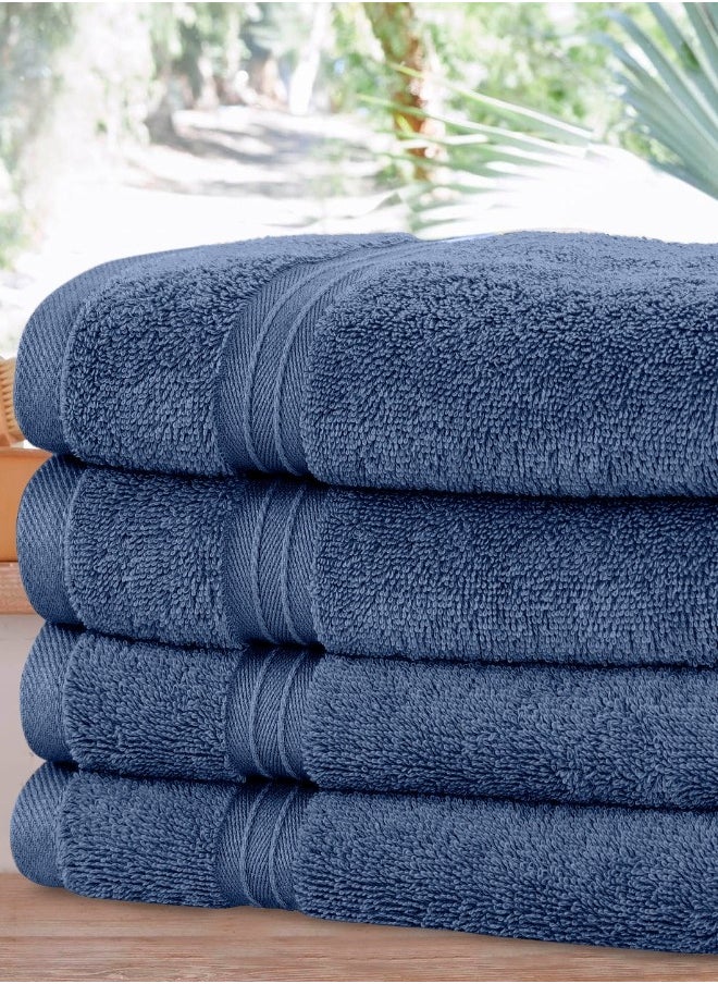 Bliss Casa 4-Piece 100% Combed Cotton Hand Towels - 550 GSM Quick Dry Highly Absorbent Hand Towel Set 16x28 Inch  - Image 5