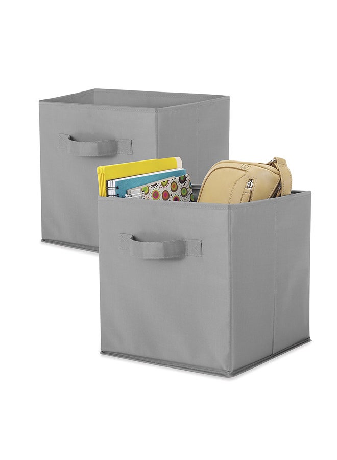 Whitmor, Gray, Collapsible Cubes, 10" L x 10" W x 10" H, Set of 2 - Image 1