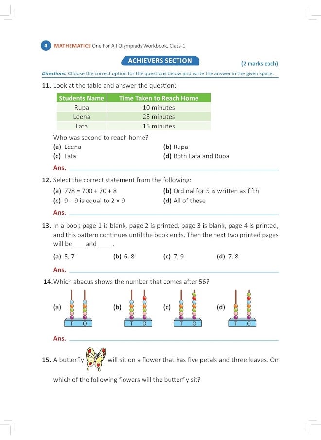 Oswaal One For All Olympiad Workbook Class 1 (Set of 3 Books) Maths, Science & English For 2024-25 Exam  - Image 5