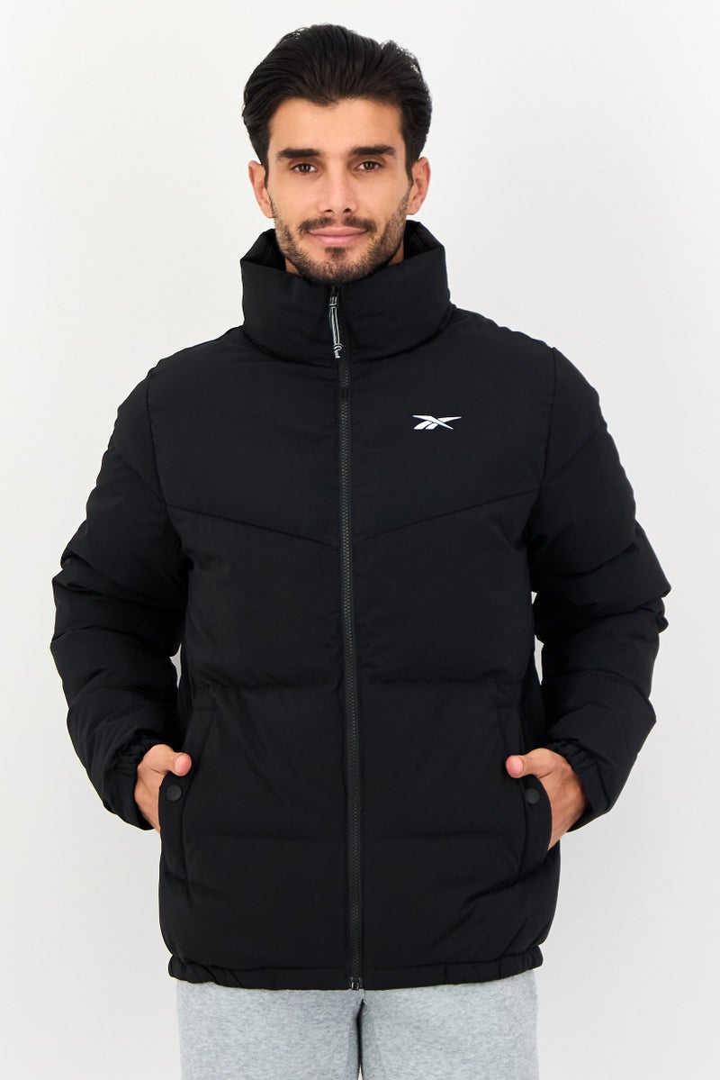 Reebok جاكيت رياضي خارجي للرجال، أسود - Image 1