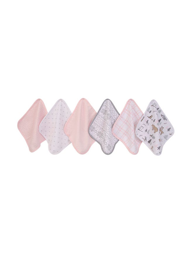 hudson baby 6 Piece Quilted Washcloths Winter Forest  - Image 3
