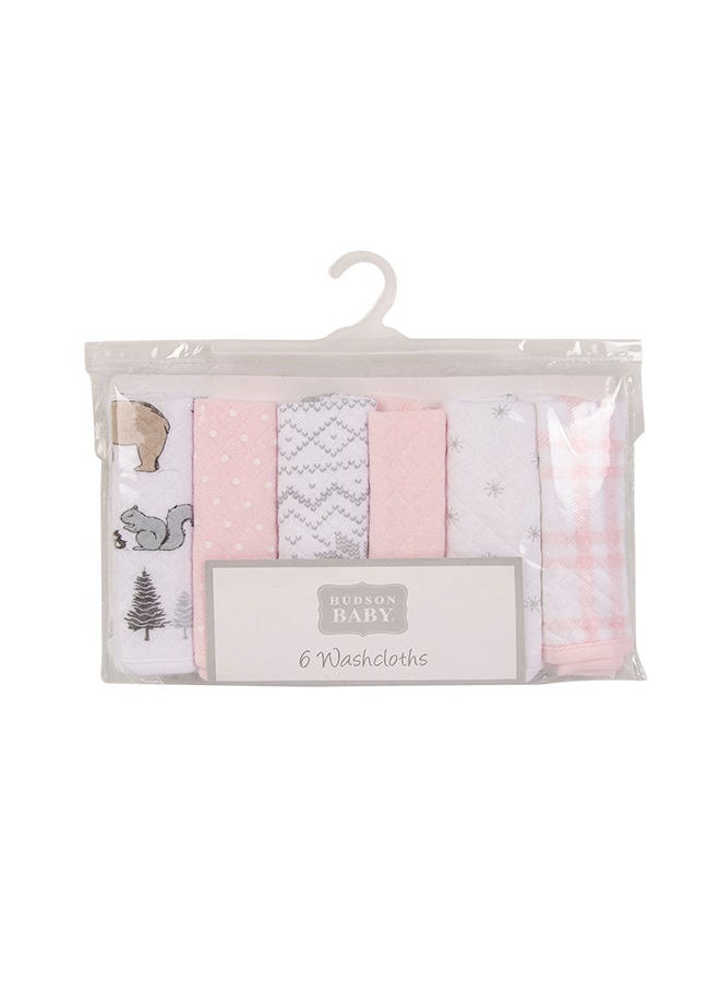 hudson baby 6 Piece Quilted Washcloths Winter Forest  - Image 2