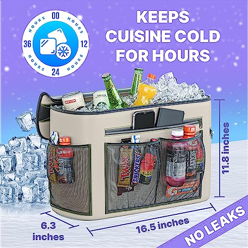 Skywin TidyFriend Kayak Cooler Behind Seat, Waterproof Cooler for Kayaking, Compatible with Lawn Chair Style Seats, Stores Drinks and Keeps Them Cool All Day (Grey) - Image 5