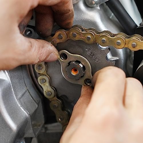 MTATCN 420 16T Front Sprocket, 17MM Motorcycle Sprocket for Baja DR50 DR70 DR90 SDG SSR 50cc 70cc 110cc 125cc 140cc 160cc TaoTao Roketa Coolster Sunl Lifan Chinese ATV Quad Dirt Bike - Image 4