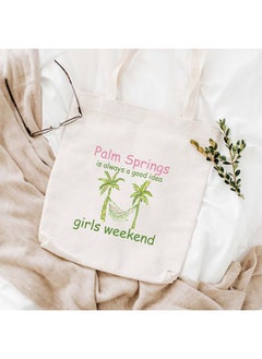 WCGXKO Weekend Gift Palm Springs Is Always A Good Idea Palm Springs Bachelorette Party Totes (Palm Springs1)  - Image 4