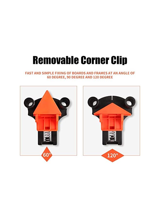 promass Corner Clamps for Woodworking, 4 Pcs Corner Clip Fixe, 60/90/120 Degree Angle Wood Clamp Corner Clip Fixer Ruler Clamp, Adjustable Swing Corner Clamp for Woodworking Hand Tools - Image 4