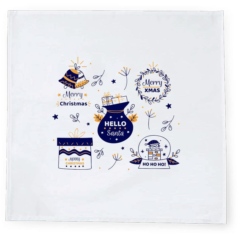 Khakee 6 Pcs Christmas Theme Silk Table Napkins 10x 10 for Xmas Decoration Christmas OrnamentsChristmas Giftxmas21357 - Image 3