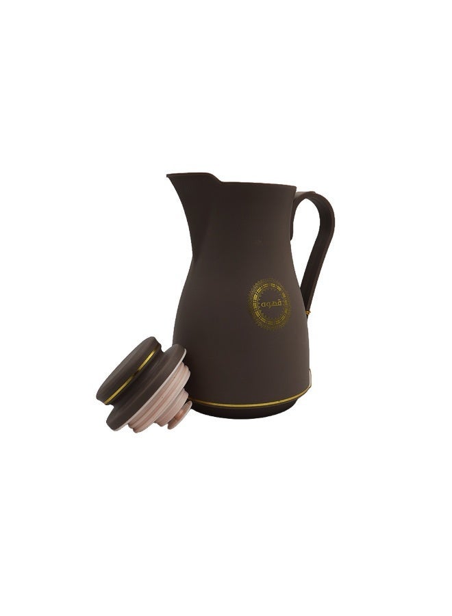 IDEAL PACK Luxury Arabic Coffee Thermos Flask – Brown & Gold Vacuum Insulated Coffee Pot for Arabic Coffee, Tea & Hot Beverages - Image 3