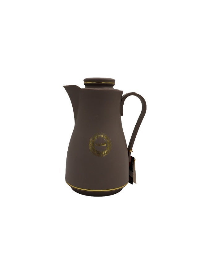 IDEAL PACK Luxury Arabic Coffee Thermos Flask – Brown & Gold Vacuum Insulated Coffee Pot for Arabic Coffee, Tea & Hot Beverages - Image 1