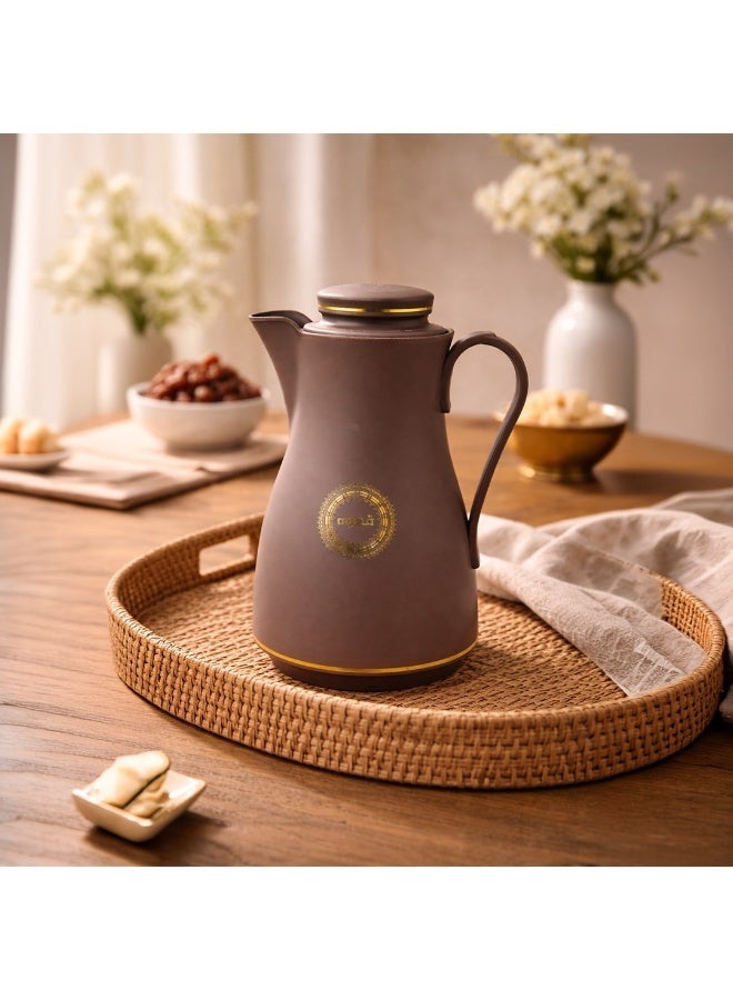 IDEAL PACK Luxury Arabic Coffee Thermos Flask – Brown & Gold Vacuum Insulated Coffee Pot for Arabic Coffee, Tea & Hot Beverages - Image 4
