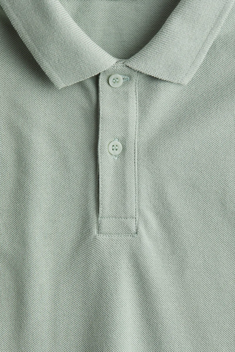 اتش اند ام Cotton piqué polo shirt