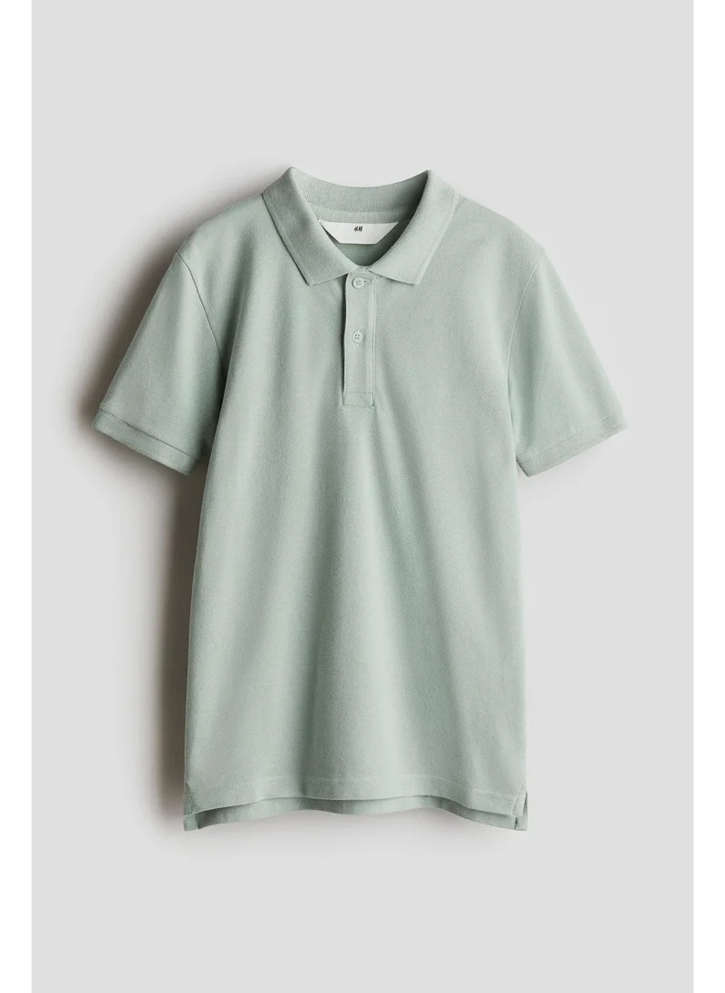 اتش اند ام Cotton piqué polo shirt