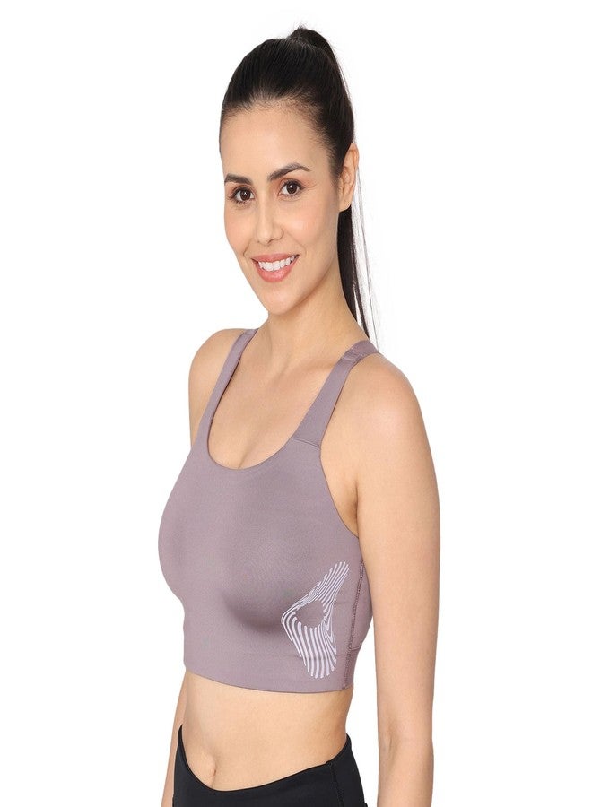 Zelocity High Impact Quick Dry Sports Bra - Purple Dove - Image 2