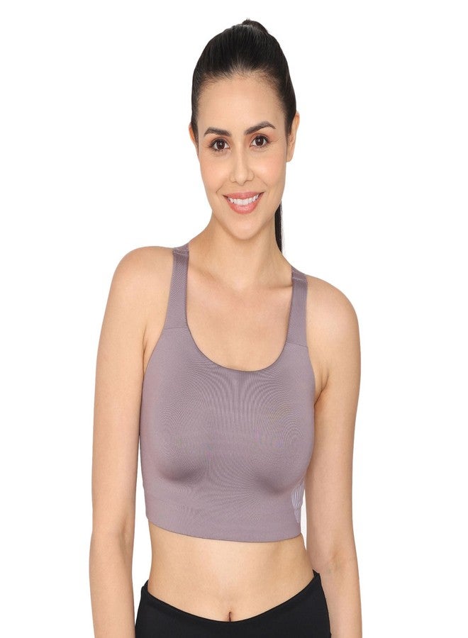 Zelocity High Impact Quick Dry Sports Bra - Purple Dove - Image 1