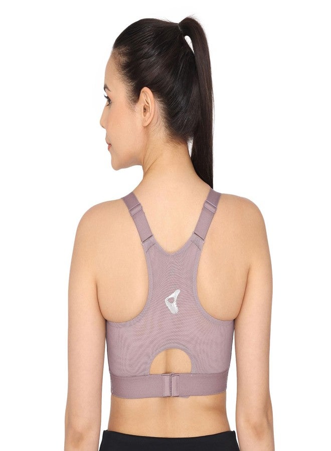 Zelocity High Impact Quick Dry Sports Bra - Purple Dove - Image 3
