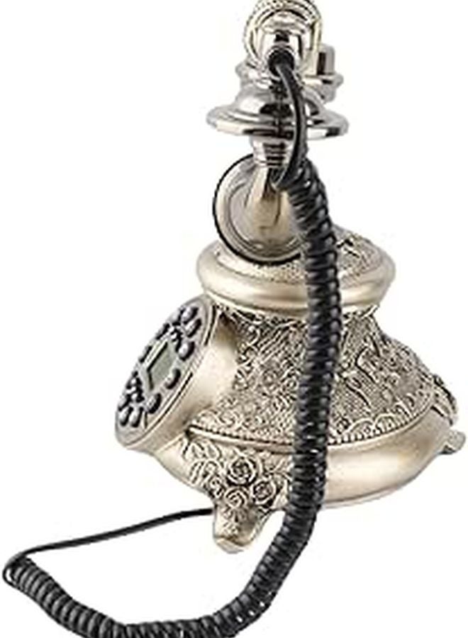 Retro Home Office Desk Phone Resin Material Automatic Caller ID Landline Telephone - Image 1