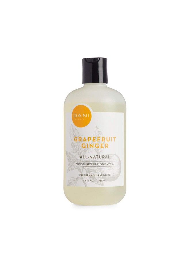 DANI Moisturizing Body Wash Naturals Invigorating Grapefruit Ginger Scented Organic Aloe Vera & Natural Glycerin Paraben & Sulfate Free Shower Gel For Men & Women 12 Ounce Bottle - Image 1