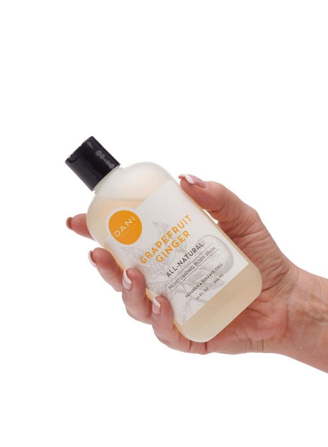 DANI Moisturizing Body Wash Naturals Invigorating Grapefruit Ginger Scented Organic Aloe Vera & Natural Glycerin Paraben & Sulfate Free Shower Gel For Men & Women 12 Ounce Bottle - Image 5